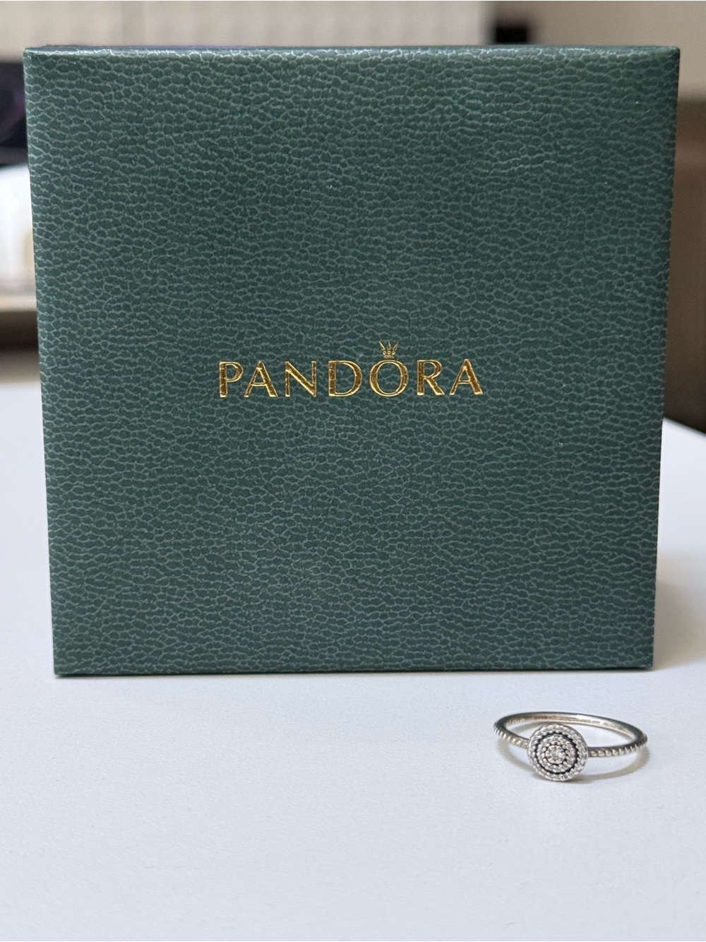 Pandora Silver Halo Ring - size 6